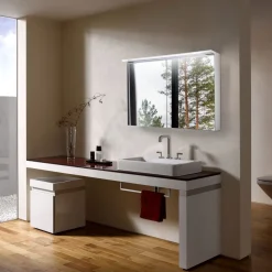 Peilikaappi LED-valaisimella Glänsa 1000 mm valkoinen*Bathlife Online