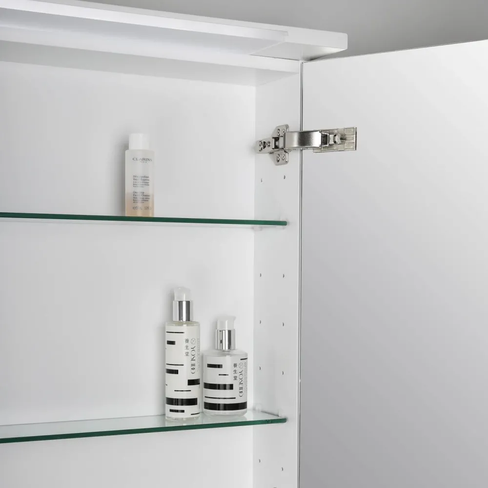 Clearance Peilikaappi LED-valaisimella Glänsa 600 mm valkoinen Peilikaapit