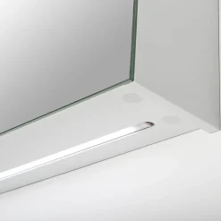 Discount Peilikaappi LED-valaisimella Glänsa 800 mm valkoinen Peilikaapit