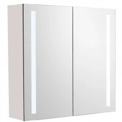 Best Peilikaappi LED-valolla Empoli, 60x60 cm, 28 W, pistorasioilla, valkoinen Peilikaapit