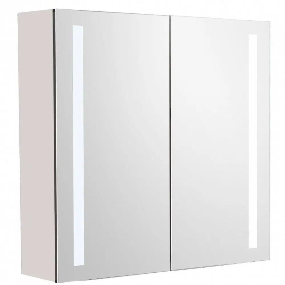 Best Peilikaappi LED-valolla Empoli, 60x60 cm, 28 W, pistorasioilla, valkoinen Peilikaapit