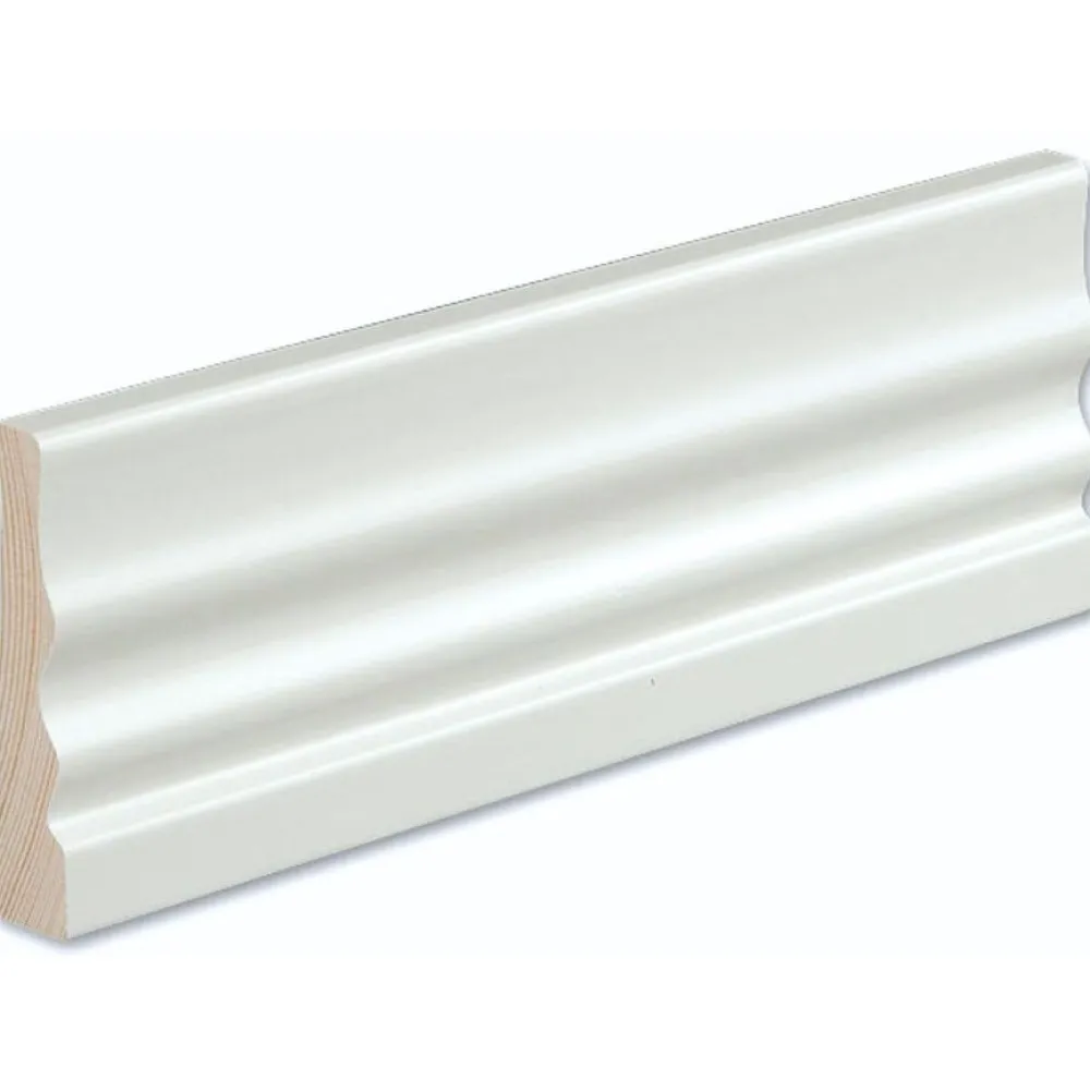 Hot Peitelista/jalkalista Kinos 15x70x3600 mm puhtaanvalkoinen 5 kpl/pak Peitelistat