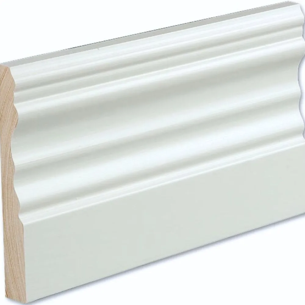 Peitelista/jalkalista Kinos 15x120x3600 mm puhtaanvalkoinen 5 kpl/pak*Siparila