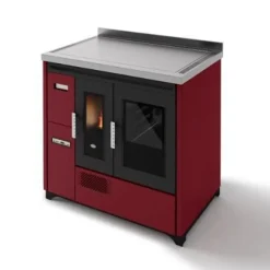 Pellettihella Enrica 8.6kW, punainen*Eva Calòr New