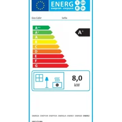 Pellettitakka Sofia 8kW, valkoinen*Eva Calòr Hot