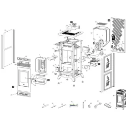 Pellettitakka RV110 11.5 kW valkoinen*Ravelli Discount