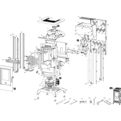 Pellettitakka RV80 8 kW valkoinen*Ravelli
