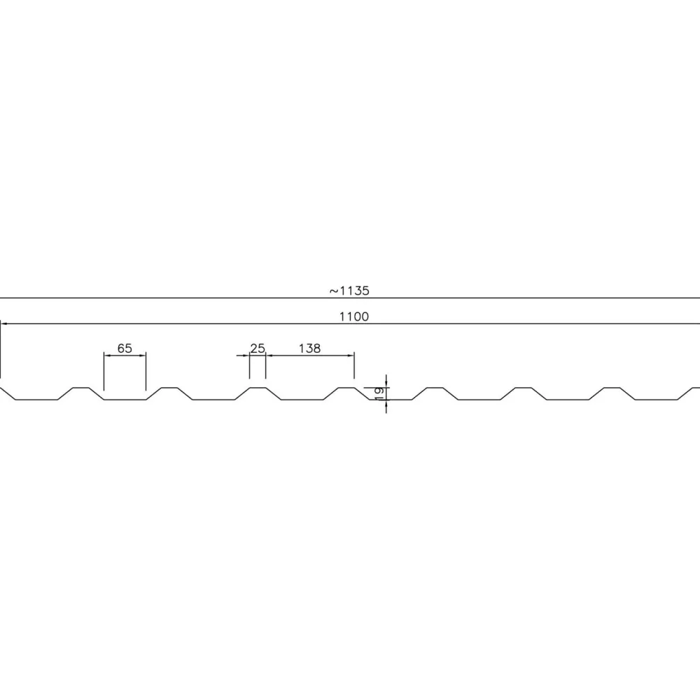 Outlet Peltikatto W-20R-1100 Economy 0.45 mm poimulevy Kattopellit