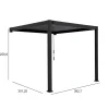 Online Pergola Mirador-111, 300x400cm, seinäasennus, tummanharmaa Paviljongit|Paviljongit