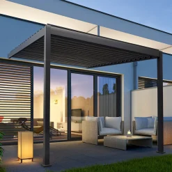Online Pergola Mirador-111, 300x400cm, seinäasennus, tummanharmaa Paviljongit|Paviljongit