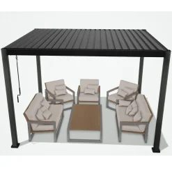 Sale Pergola Mirador-111, 300x400cm, tummanharmaa Paviljongit|Paviljongit