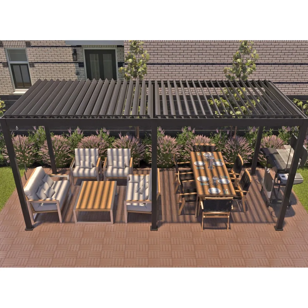 Sale Pergola Mirador-111, 300x400cm, tummanharmaa Paviljongit|Paviljongit