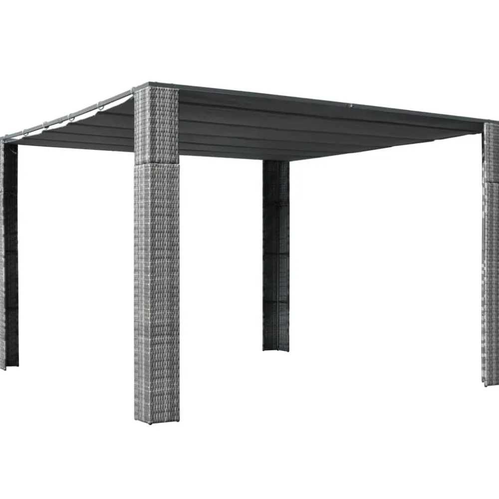 Best Pergola katolla polyrottinki 300x300x200cm harmaa/antrasiitti Pergolat