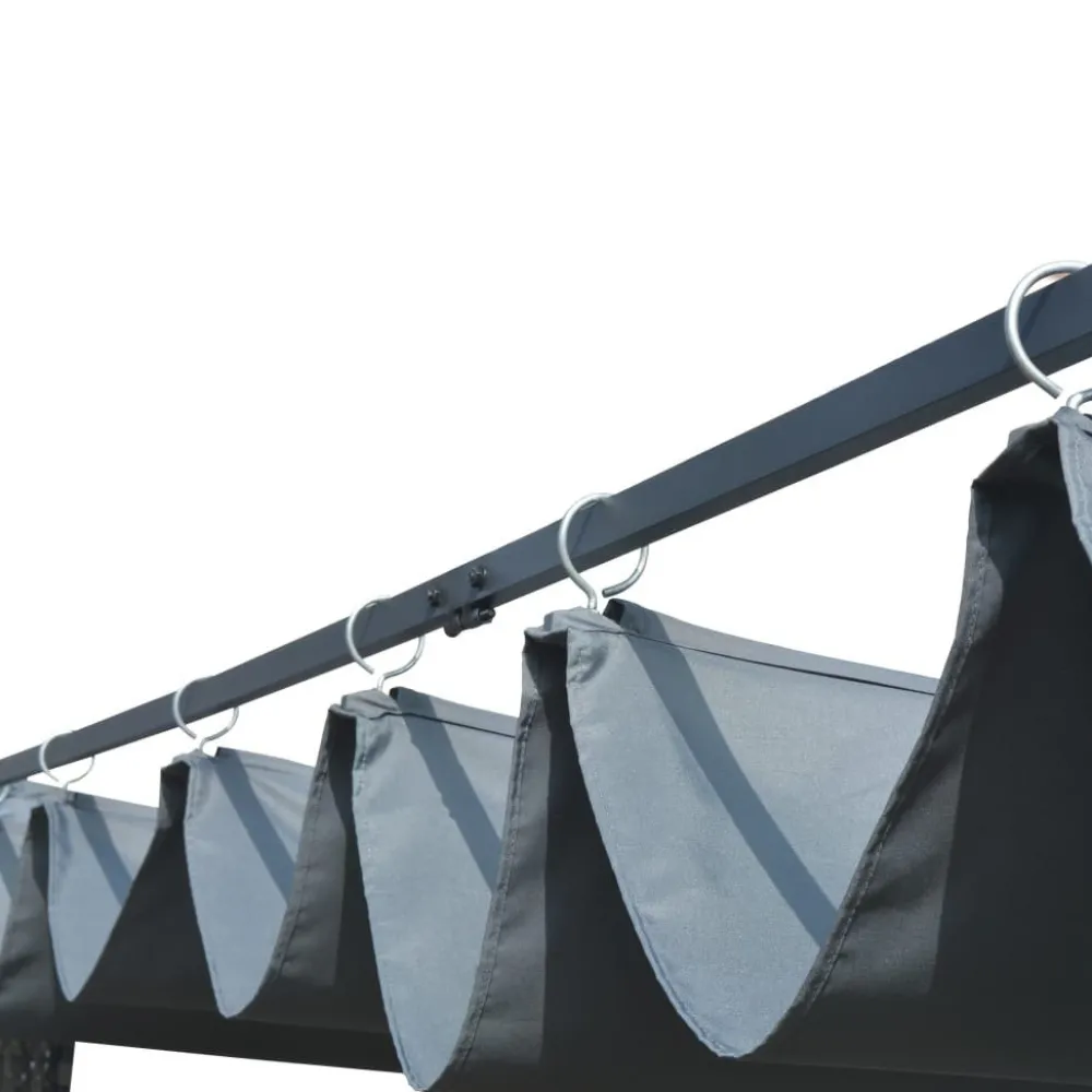Best Pergola katolla polyrottinki 300x300x200cm harmaa/antrasiitti Pergolat