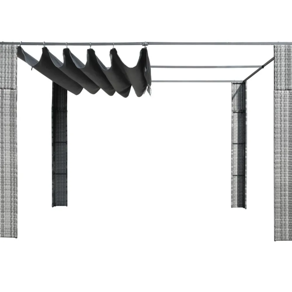 Best Pergola katolla polyrottinki 300x300x200cm harmaa/antrasiitti Pergolat