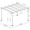 Pergola Garden 3x4m kangaskatolla alumiini*Mag-Pro Clearance