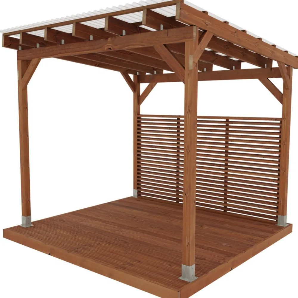 New Pergola , ruskea, eri mittoja Pergolat