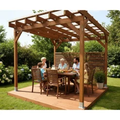 New Pergola , ruskea, eri mittoja Pergolat