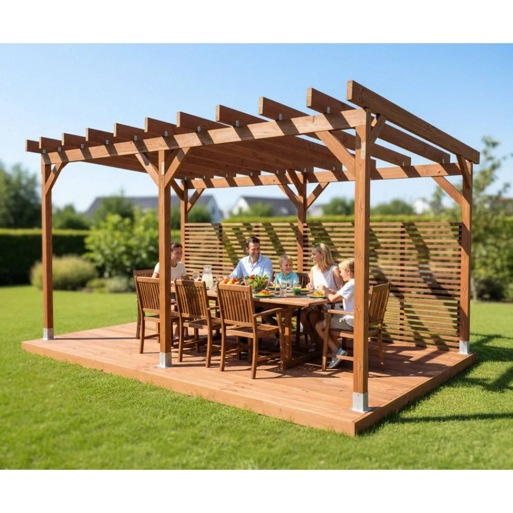New Pergola , ruskea, eri mittoja Pergolat