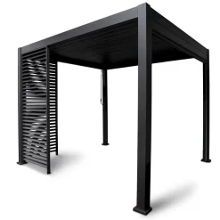 Pergolan säleikköpaneeli Mirador-111(4m), 123,5x238,25cm, tummanharmaa*Home4you New