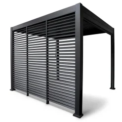 Pergolan säleikköpaneeli Mirador-111(4m), 123,5x238,25cm, tummanharmaa*Home4you New