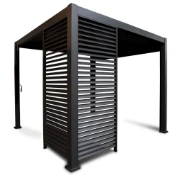 Pergolan säleikköpaneeli Mirador-111(4m), 123,5x238,25cm, tummanharmaa*Home4you New