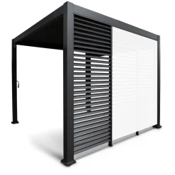 Hot Pergolan säleikköpaneeli Mirador-111, 93x238 cm, tummanharmaa Paviljongit|Paviljongit