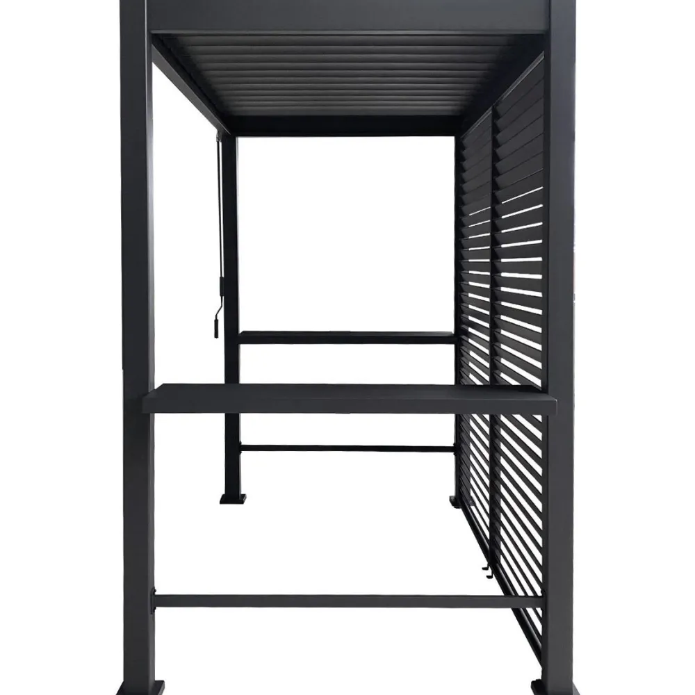 Pergolan säleikkötakaseinä Mirador BBQ, tummanharmaa*Home4you New