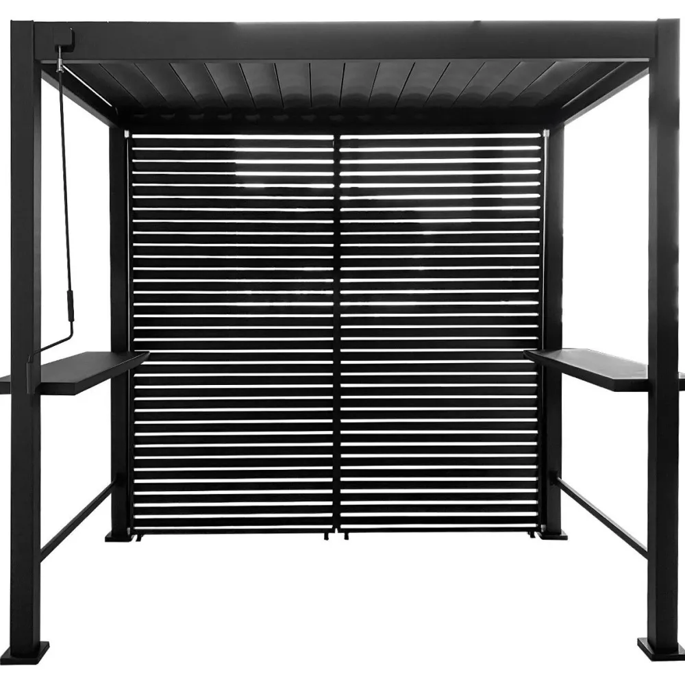 Pergolan säleikkötakaseinä Mirador BBQ, tummanharmaa*Home4you New