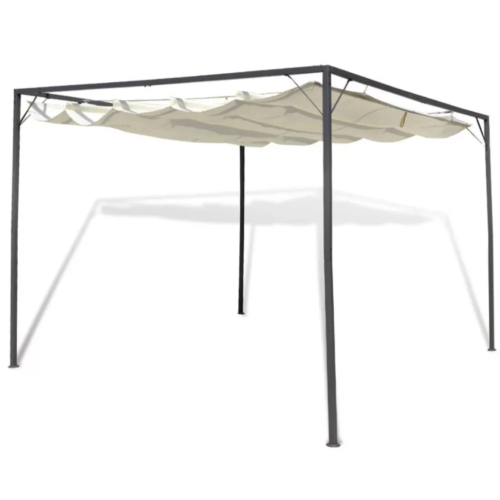 Pergola rullattavalla kattokankaalla 3x3x2.3m*FinePRICE Best