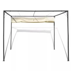 Pergola rullattavalla kattokankaalla 3x3x2.3m*FinePRICE Best