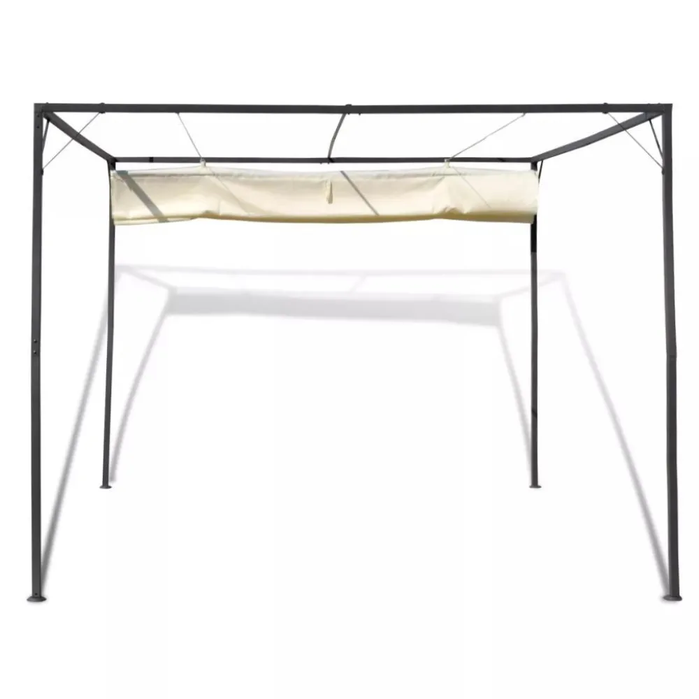 Pergola rullattavalla kattokankaalla 3x3x2.3m*FinePRICE Best