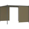 Pergola sisäänvedettävä katto 3x3 m ruskeanharmaa 180 g/m²*FinePRICE New