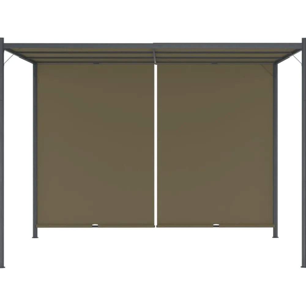 Pergola sisäänvedettävä katto 3x3 m ruskeanharmaa 180 g/m²*FinePRICE New