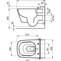 Pesevä WC-istuin one Bidé, termostaattisäädöllä, valkoinen*Tece Outlet