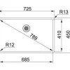 Pesuallas Frank Box BXX 210/110-68 725x450 mm rst*Franke Outlet