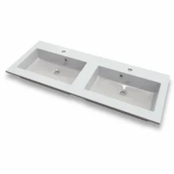 Outlet Pesuallas Lauretta 120 600x500mm valumarmori kaksialtainen valkoinen Kaksoispesualtaat