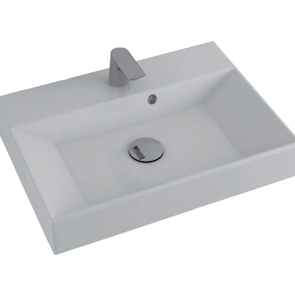 Pesuallas Solo 500x360mm valumarmori valkoinen*Grip