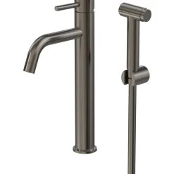 Sale Pesuallashana INOX by Q1, korkea malli, bideesuihkulla, gun metal Pesuallashanat