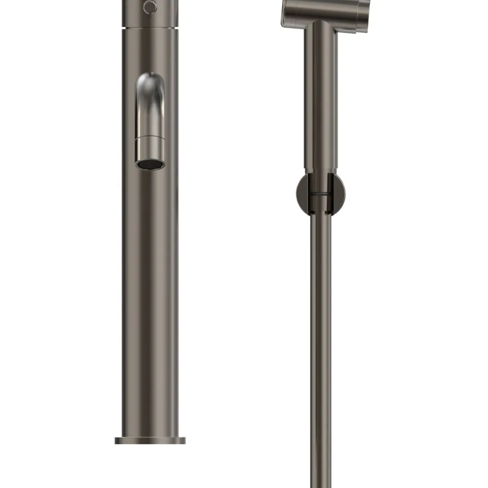 Sale Pesuallashana INOX by Q1, korkea malli, bideesuihkulla, gun metal Pesuallashanat