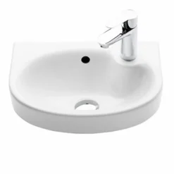 Clearance Pesuallas Glow 400 ylivuotosuojalla hanareikä oikealla Seinään Kiinnitettävät Altaat|Pienet Pesualtaat