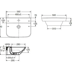 Sale Pesuallas Seven D 11113 560x440x170 mm valkoinen Seinään Kiinnitettävät Altaat