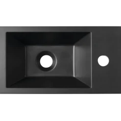 Best Pesuallas Amarok, 40x22 cm, oikea, mattamusta Pienet Pesualtaat