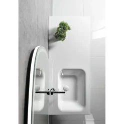 Pesuallas Areca, 141x51,5 cm, vasen, valkoinen*Interia