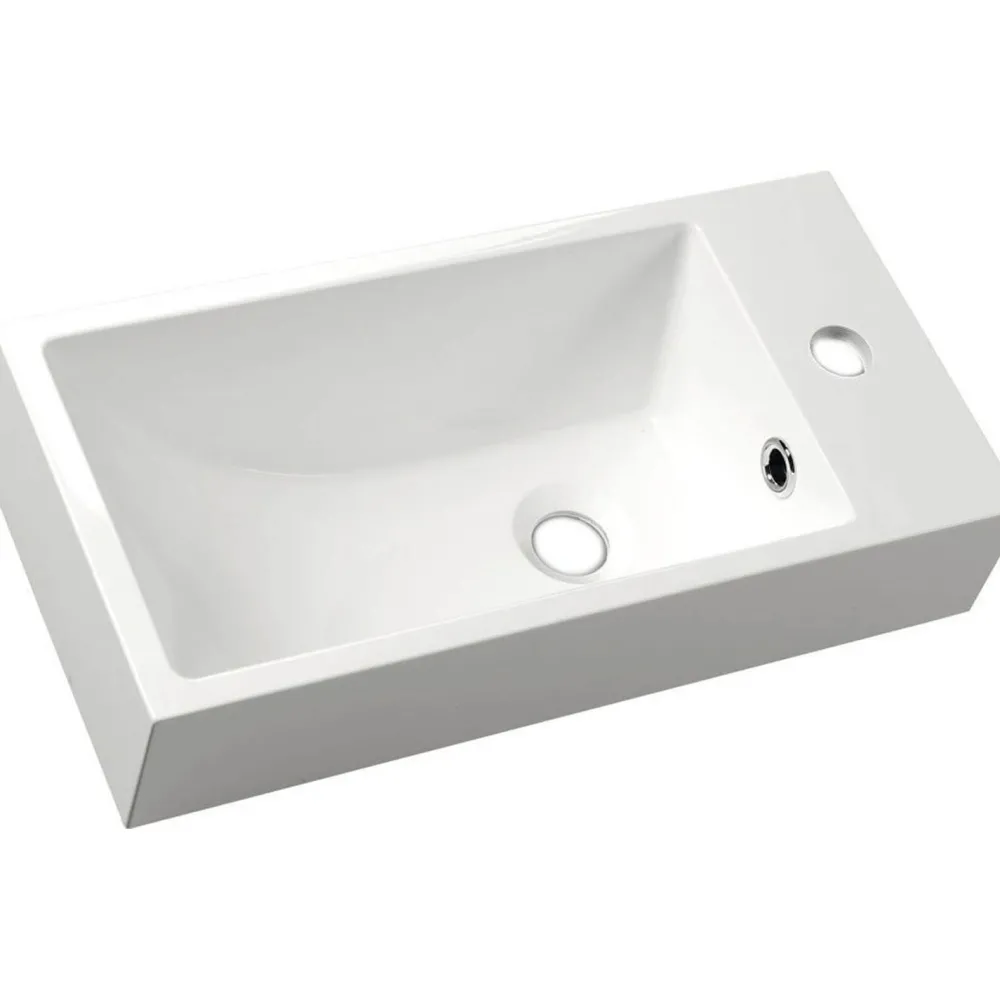 Pesuallas Ariana SM016 komposiittikivi oikeakätinen 500 X 250 x 100 mm valkoinen*Interia New