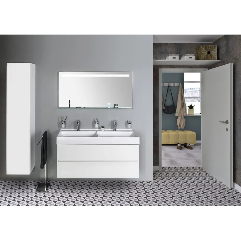 Pesuallas Godiva 1190 x 440 mm kaksialtainen kivi valkoinen*Interia Sale