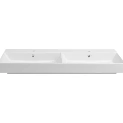 Pesuallas Kare 1200 x 460 mm kaksialtainen valkoinen*Interia Clearance
