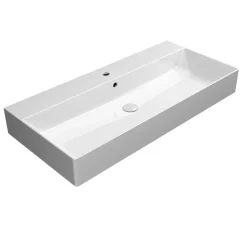 Best Pesuallas Kube X 100x47cm, tasainen pohja, ExtraGlaze-pinnoite, valkoinen Kalusteeseen Asennettavat Altaat