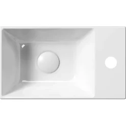 Best Pesuallas Kube X 400x230 mm, hanareiällä, oikea/vasen, valkoinen Seinään Kiinnitettävät Altaat|Pesualtaat Tason Päälle