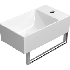 Best Pesuallas Kube X 400x230 mm, hanareiällä, oikea/vasen, valkoinen Seinään Kiinnitettävät Altaat|Pesualtaat Tason Päälle